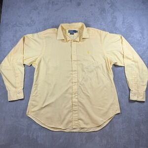 Polo Ralph Lauren Philip Mens Yellow Cotton Button Down Shirt 17-36